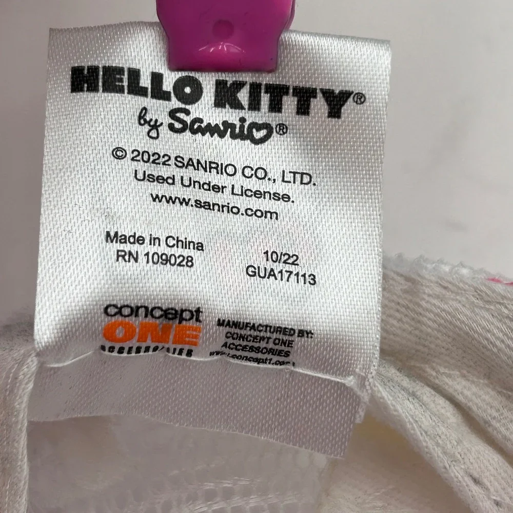 Hello Kitty Sanrio Always Kind Trucker Hat Pink Cream Mesh Snapback Cap NWT - Picture 4 of 14